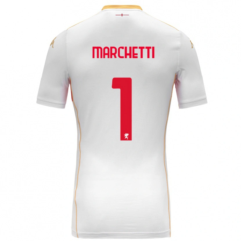 DanxenメンズLisa Marchetti#1ホワイト レッドアウェイシャツ2025/26ジャージーユニフォーム
