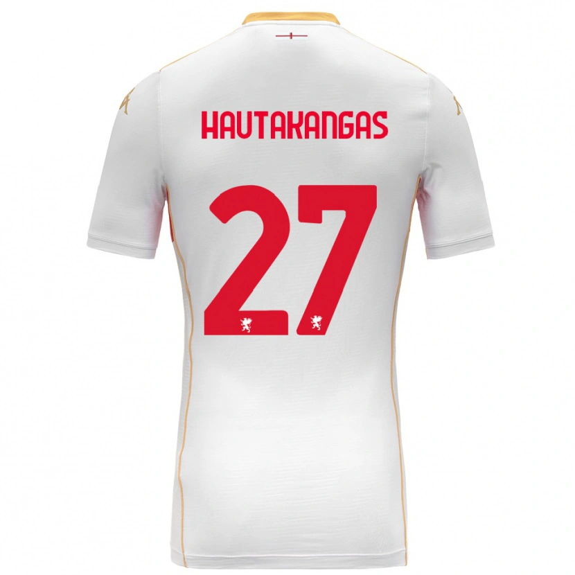 DanxenメンズPietu Hautakangas#27ホワイト レッドアウェイシャツ2025/26ジャージーユニフォーム