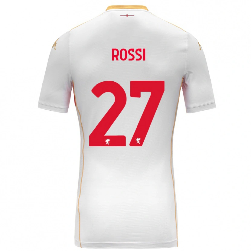 DanxenメンズLucrezia Rossi#27ホワイト レッドアウェイシャツ2025/26ジャージーユニフォーム