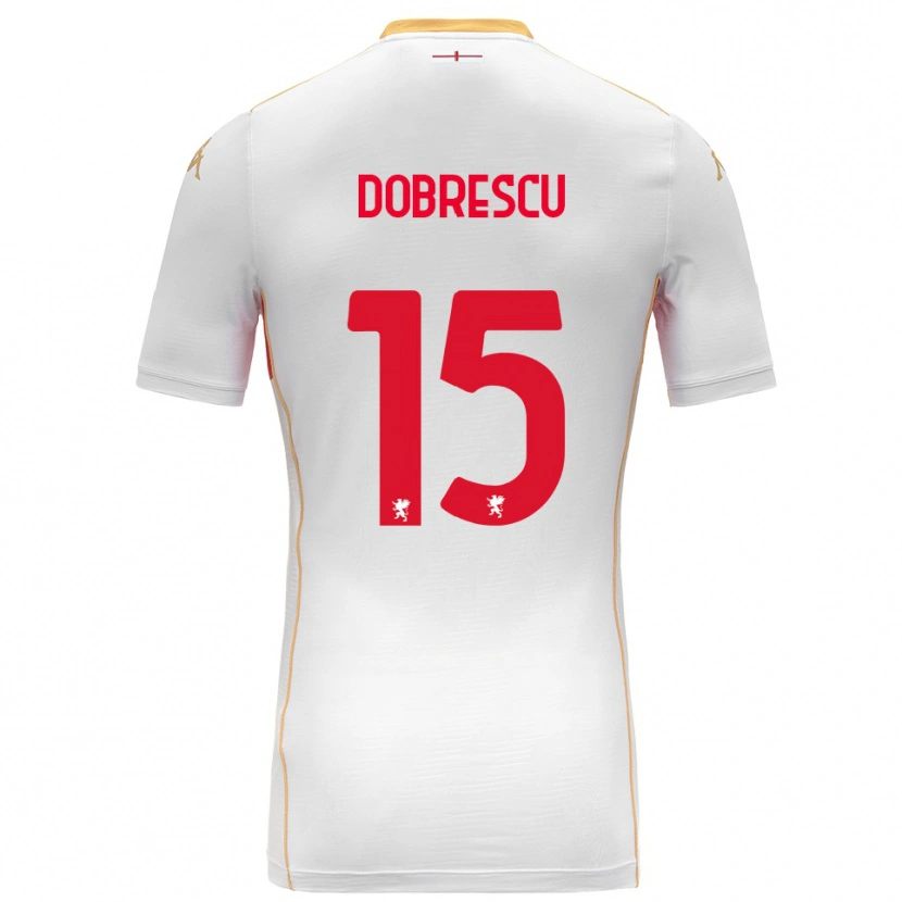 DanxenメンズIanis Dobrescu#15ホワイト レッドアウェイシャツ2025/26ジャージーユニフォーム