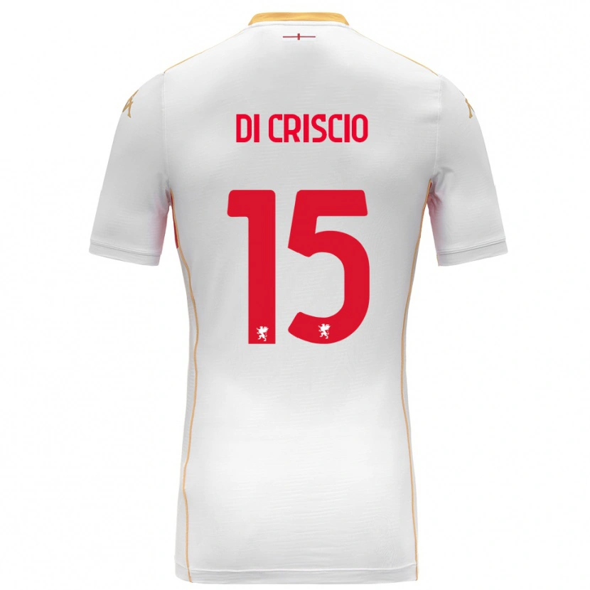 DanxenメンズFederica Di Criscio#15ホワイト レッドアウェイシャツ2025/26ジャージーユニフォーム