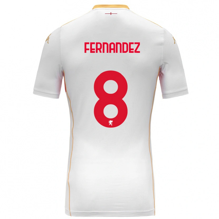 DanxenメンズMaria Fernandez#8ホワイト レッドアウェイシャツ2025/26ジャージーユニフォーム