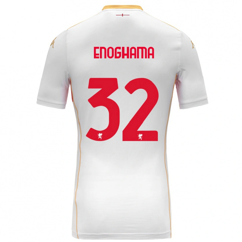 DanxenメンズIsaac Enoghama#32ホワイト レッドアウェイシャツ2025/26ジャージーユニフォーム