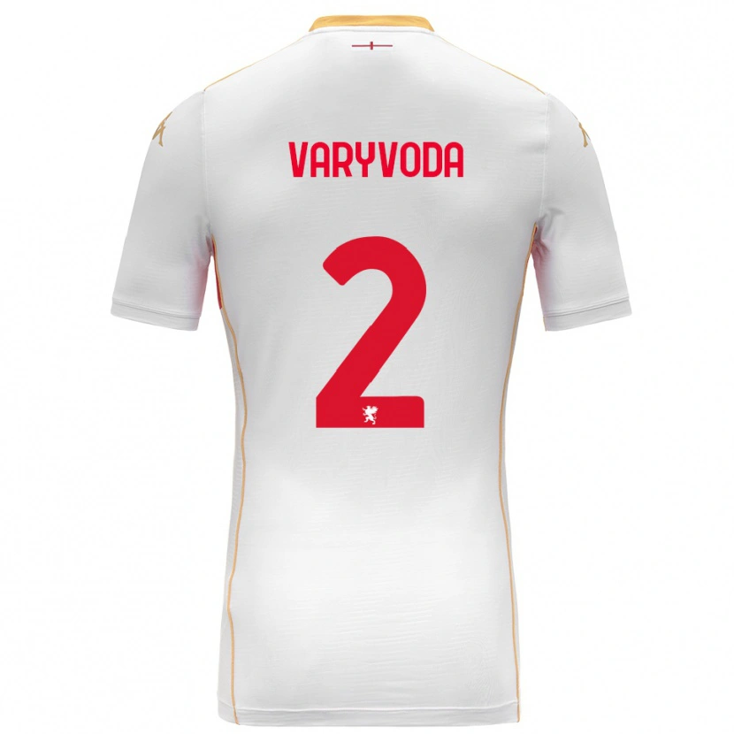 DanxenメンズDmytro Varyvoda#2ホワイト レッドアウェイシャツ2025/26ジャージーユニフォーム