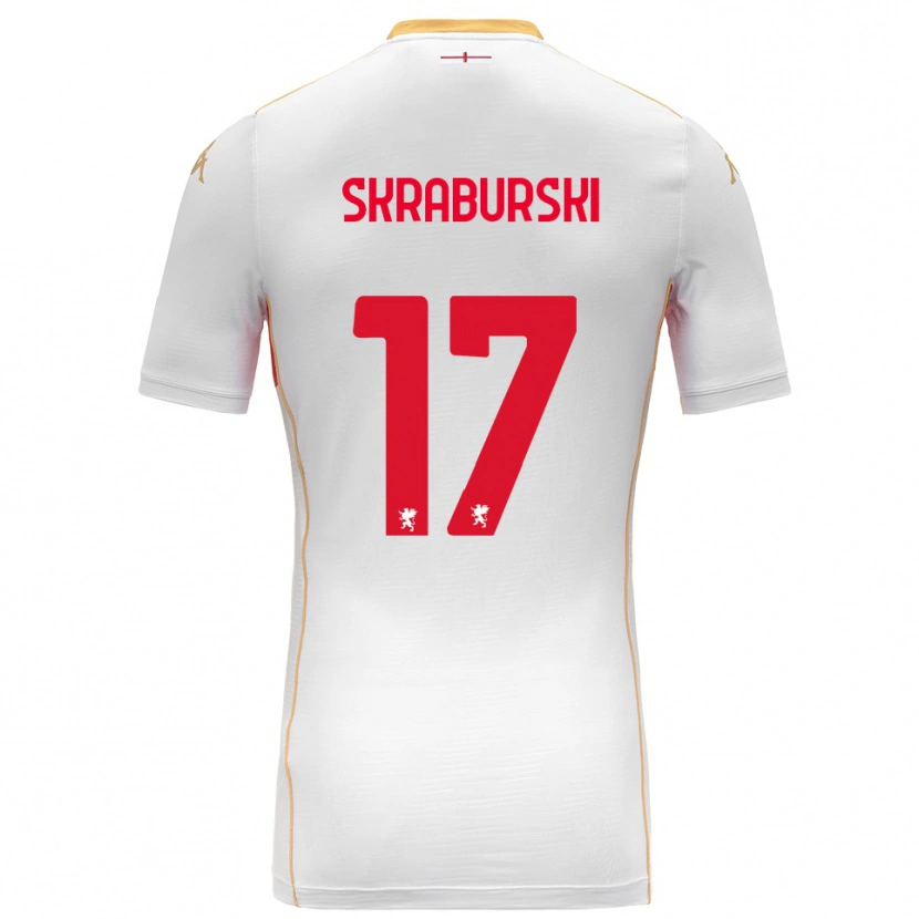 DanxenメンズBorys Skraburski#17ホワイト レッドアウェイシャツ2025/26ジャージーユニフォーム