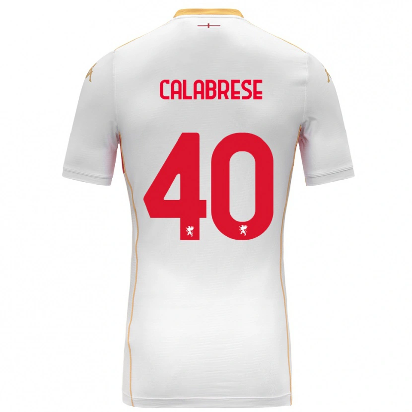 DanxenメンズFilippo Calabrese#40ホワイト レッドアウェイシャツ2025/26ジャージーユニフォーム