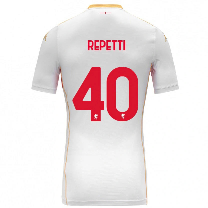 DanxenメンズChiara Repetti#40ホワイト レッドアウェイシャツ2025/26ジャージーユニフォーム