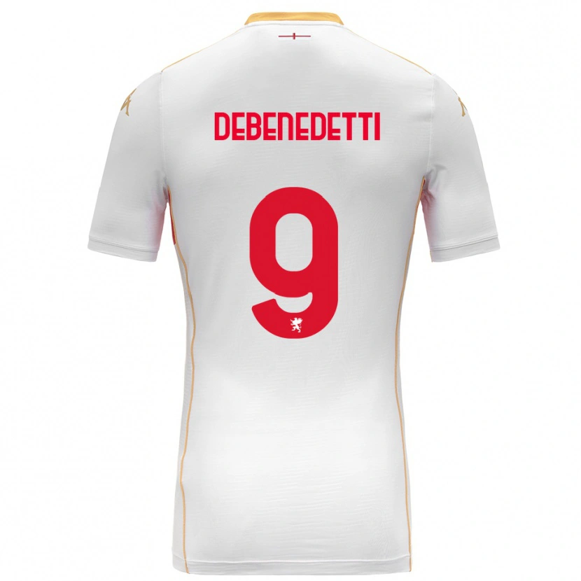 DanxenメンズAlessandro Debenedetti#9ホワイト レッドアウェイシャツ2025/26ジャージーユニフォーム