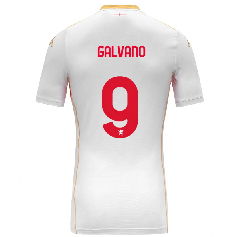 DanxenメンズCristian Galvano#9ホワイト レッドアウェイシャツ2025/26ジャージーユニフォーム