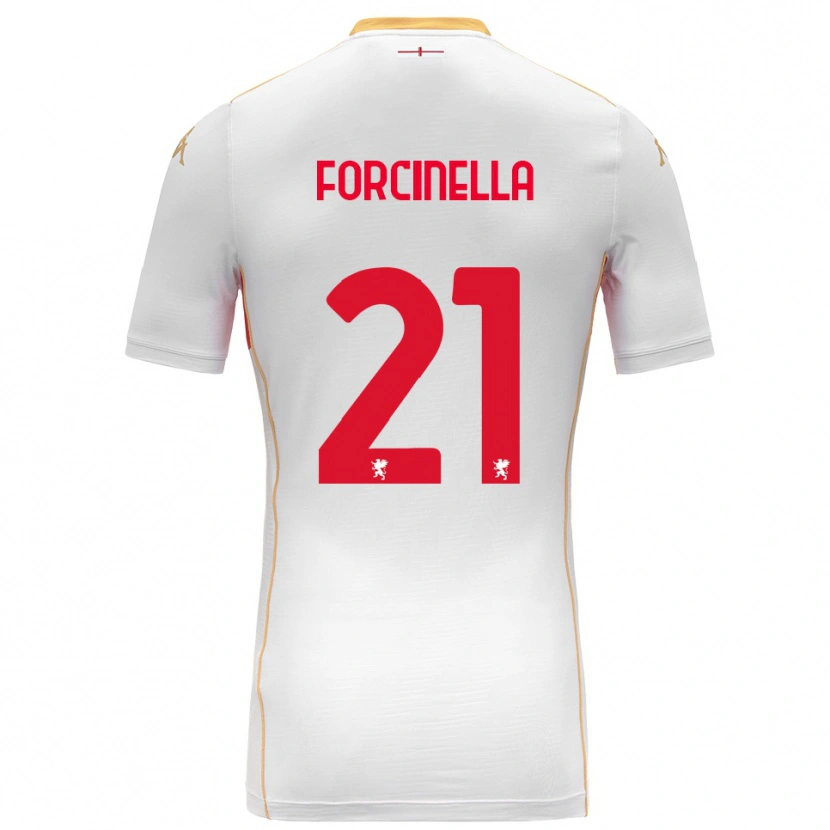 DanxenメンズCamilla Forcinella#21ホワイト レッドアウェイシャツ2025/26ジャージーユニフォーム