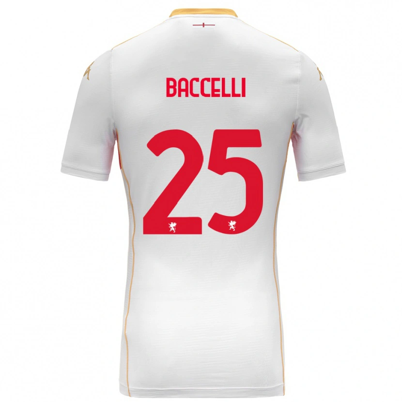 DanxenメンズPietro Baccelli#25ホワイト レッドアウェイシャツ2025/26ジャージーユニフォーム