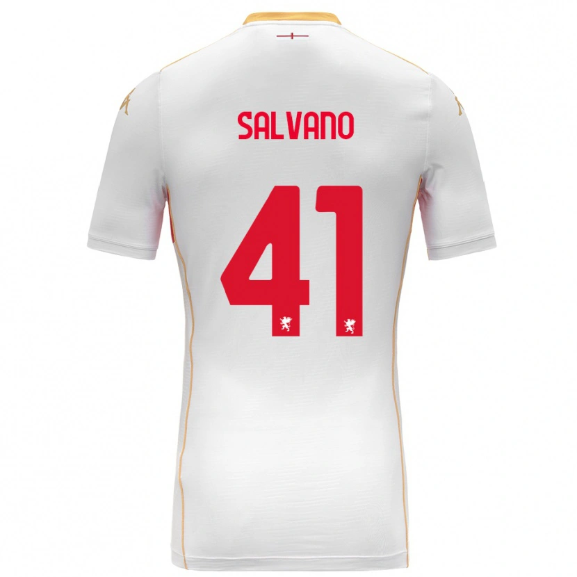 DanxenメンズDaniele Salvano#41ホワイト レッドアウェイシャツ2025/26ジャージーユニフォーム