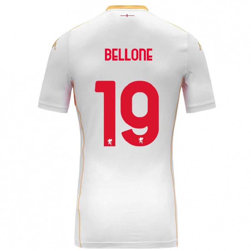DanxenメンズFrancesco Bellone#19ホワイト レッドアウェイシャツ2025/26ジャージーユニフォーム