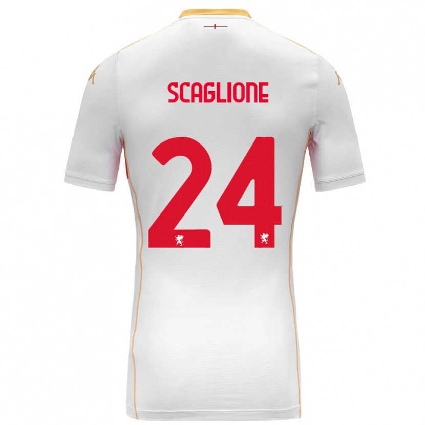 DanxenメンズRoberto Scaglione#24ホワイト レッドアウェイシャツ2025/26ジャージーユニフォーム