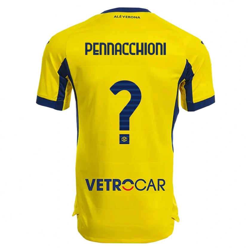 DanxenメンズJacopo Pennacchioni#0イエロー ネイビーアウェイシャツ2025/26ジャージーユニフォーム