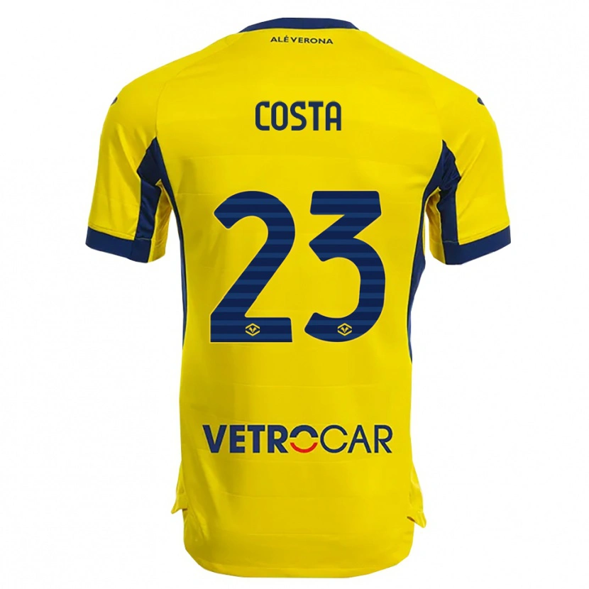 DanxenメンズNicole Costa#23イエロー ネイビーアウェイシャツ2025/26ジャージーユニフォーム