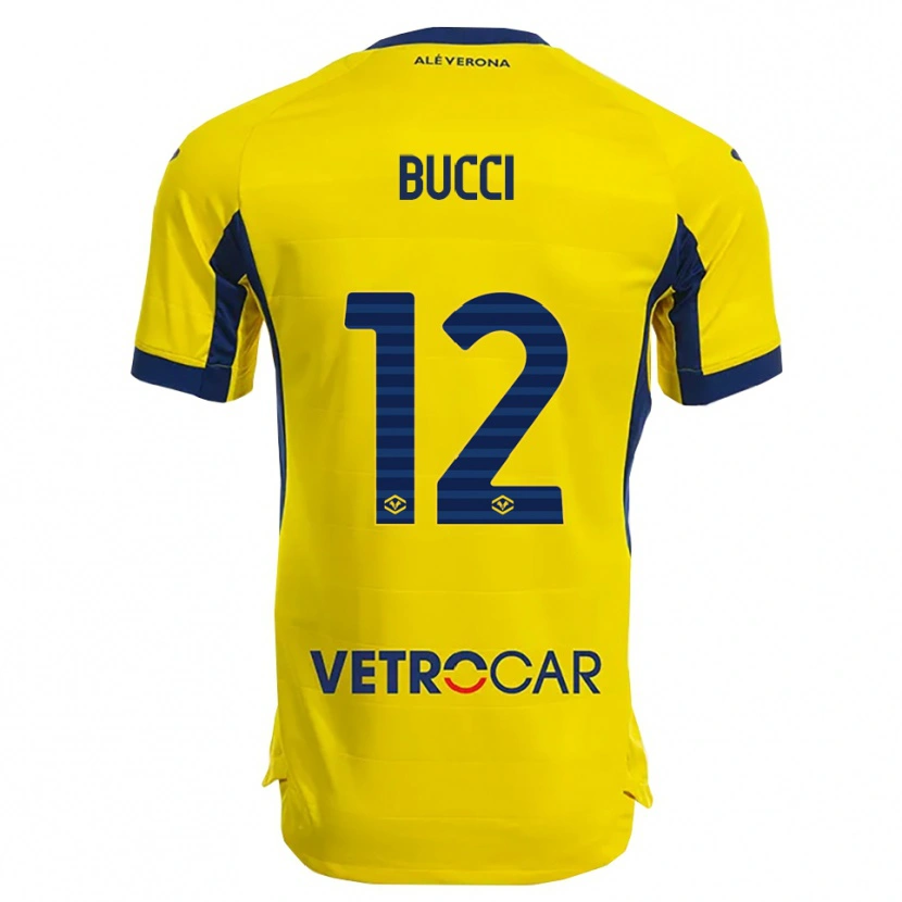 DanxenメンズIrene Bucci#12イエロー ネイビーアウェイシャツ2025/26ジャージーユニフォーム