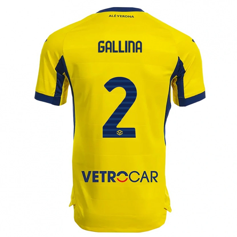 DanxenメンズAndré Gallina#2イエロー ネイビーアウェイシャツ2025/26ジャージーユニフォーム