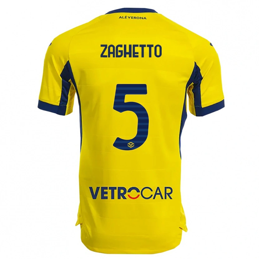 DanxenメンズHabib Zaghetto#5イエロー ネイビーアウェイシャツ2025/26ジャージーユニフォーム