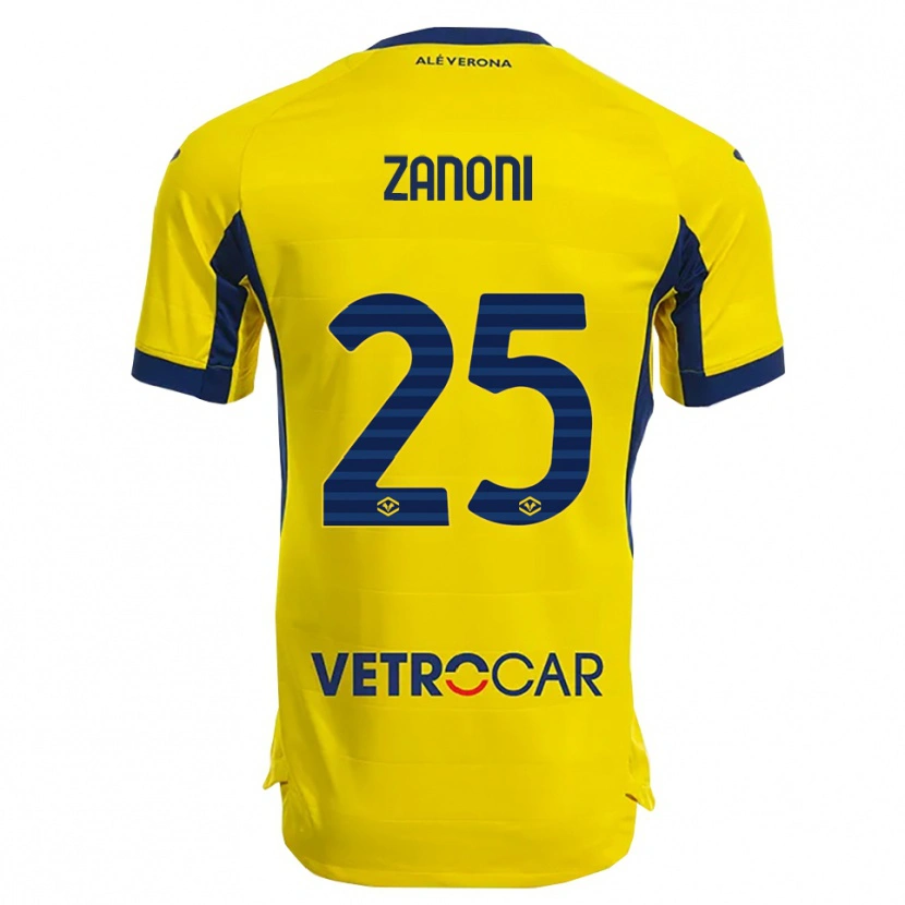 DanxenメンズGreta Zanoni#25イエロー ネイビーアウェイシャツ2025/26ジャージーユニフォーム