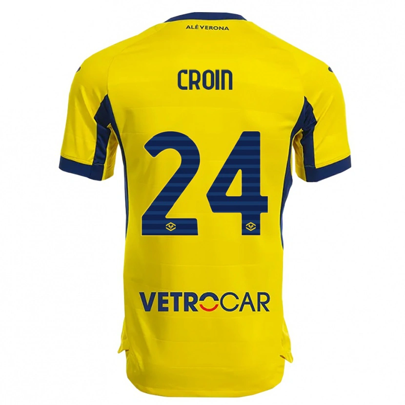 DanxenメンズNicole Croin#24イエロー ネイビーアウェイシャツ2025/26ジャージーユニフォーム