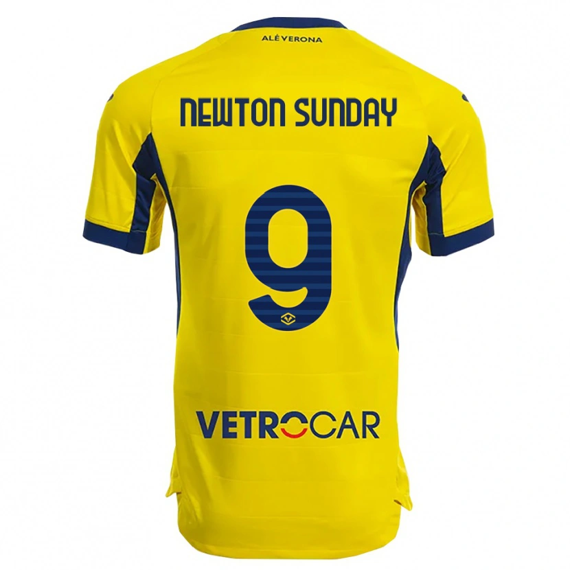 DanxenメンズEloghosa Newton Sunday#9イエロー ネイビーアウェイシャツ2025/26ジャージーユニフォーム