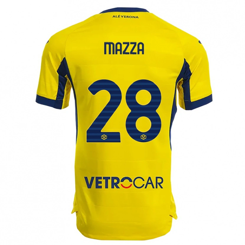 DanxenメンズVittoria Karol Mazza#28イエロー ネイビーアウェイシャツ2025/26ジャージーユニフォーム