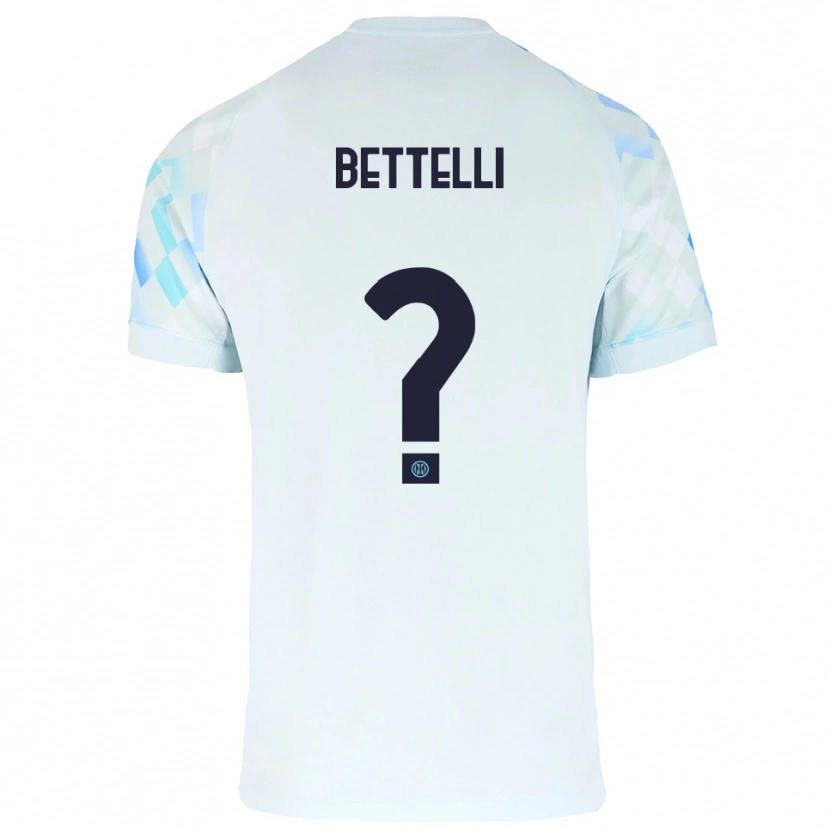 DanxenメンズLuca Bettelli#0ホワイト ブルーアウェイシャツ2025/26ジャージーユニフォーム