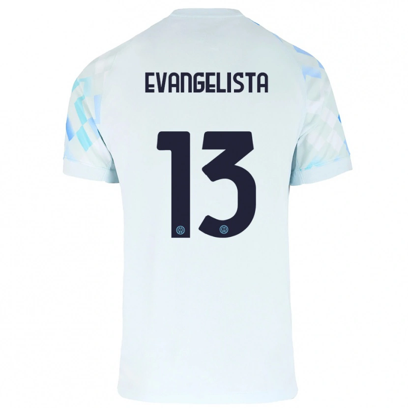 DanxenメンズEdoardo Evangelista#13ホワイト ブルーアウェイシャツ2025/26ジャージーユニフォーム