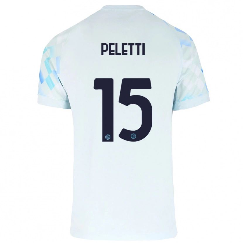 DanxenメンズLamberto Peletti#15ホワイト ブルーアウェイシャツ2025/26ジャージーユニフォーム