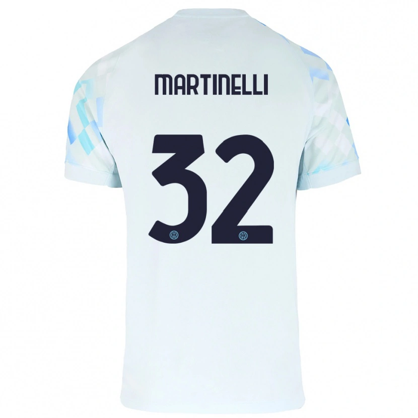 DanxenメンズMatilde Martinelli#32ホワイト ブルーアウェイシャツ2025/26ジャージーユニフォーム
