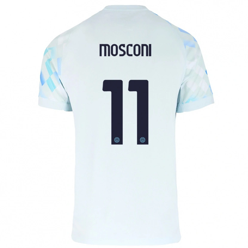 DanxenメンズMattia Mosconi#11ホワイト ブルーアウェイシャツ2025/26ジャージーユニフォーム