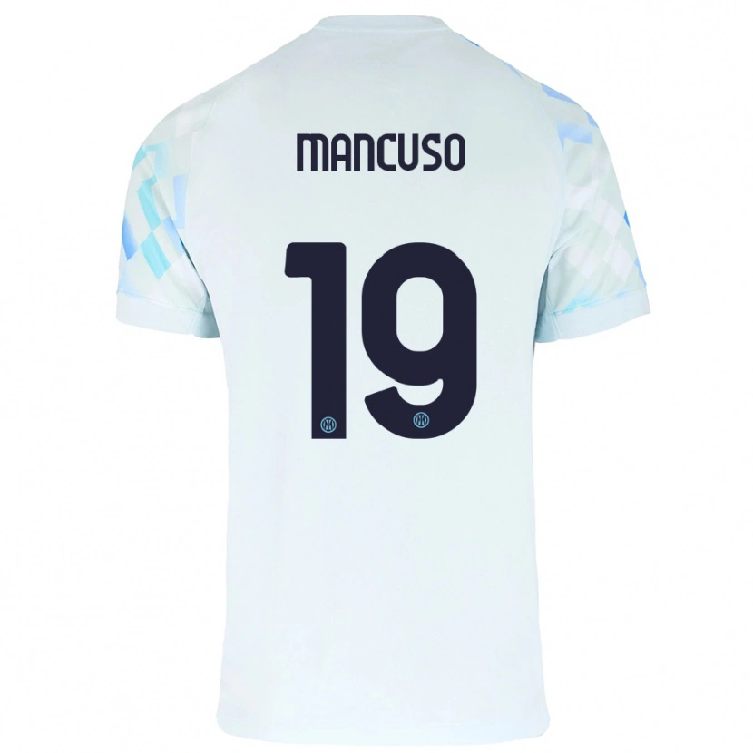 DanxenメンズMatias Mancuso#19ホワイト ブルーアウェイシャツ2025/26ジャージーユニフォーム