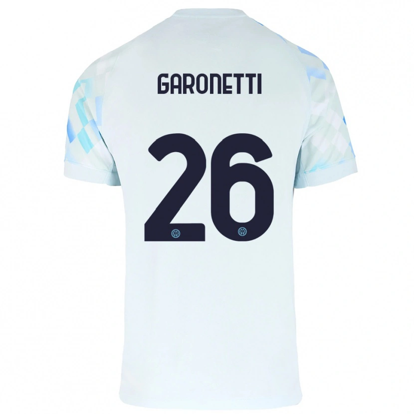 DanxenメンズGabriele Garonetti#26ホワイト ブルーアウェイシャツ2025/26ジャージーユニフォーム