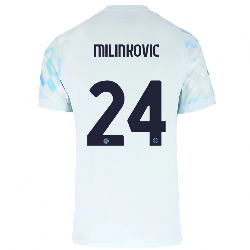 DanxenメンズMarija Milinković#24ホワイト ブルーアウェイシャツ2025/26ジャージーユニフォーム