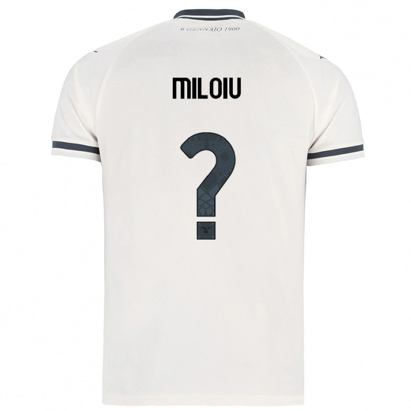DanxenメンズAlexandru Miloiu#0ホワイト ネイビーアウェイシャツ2025/26ジャージーユニフォーム