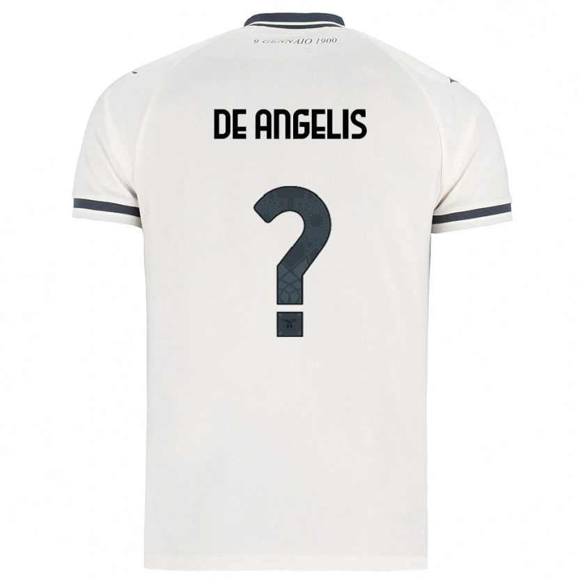 DanxenメンズCristian De Angelis#0ホワイト ネイビーアウェイシャツ2025/26ジャージーユニフォーム