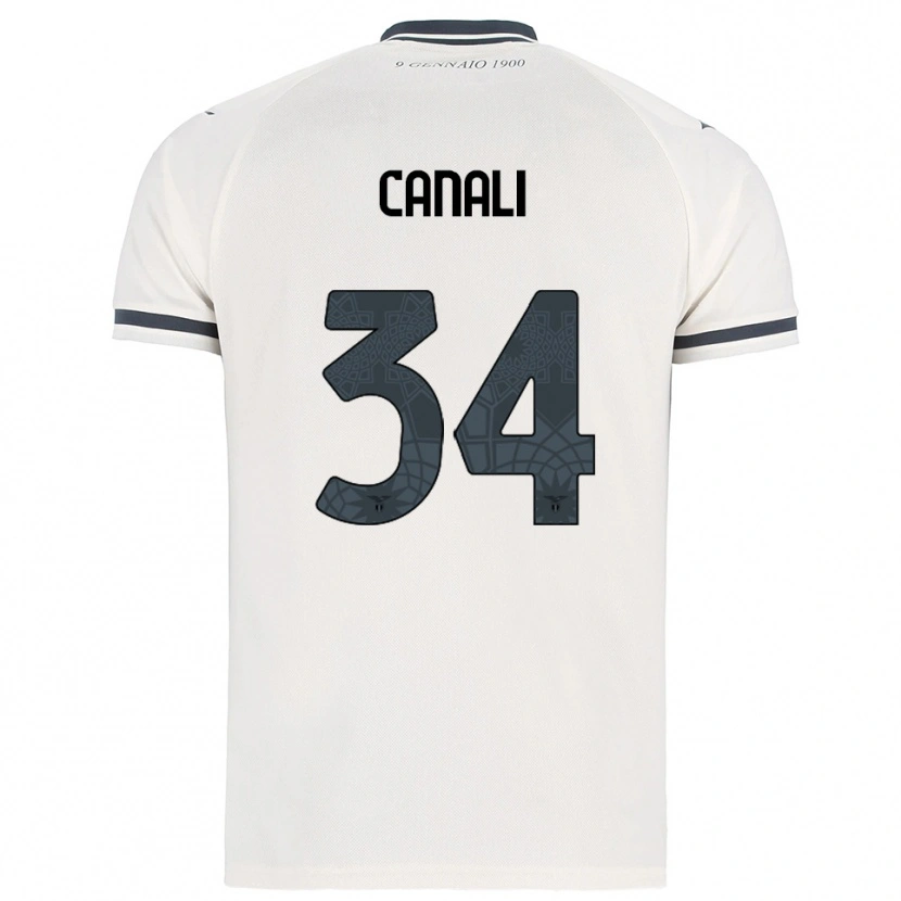DanxenメンズGiorgio Canali#34ホワイト ネイビーアウェイシャツ2025/26ジャージーユニフォーム