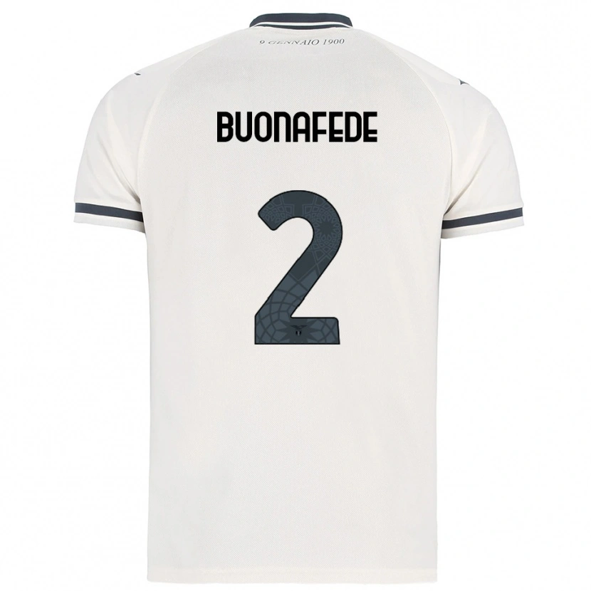 DanxenメンズTommaso Buonafede#2ホワイト ネイビーアウェイシャツ2025/26ジャージーユニフォーム