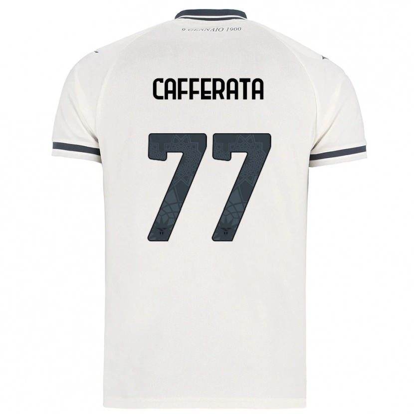 DanxenメンズFederica Cafferata#77ホワイト ネイビーアウェイシャツ2025/26ジャージーユニフォーム