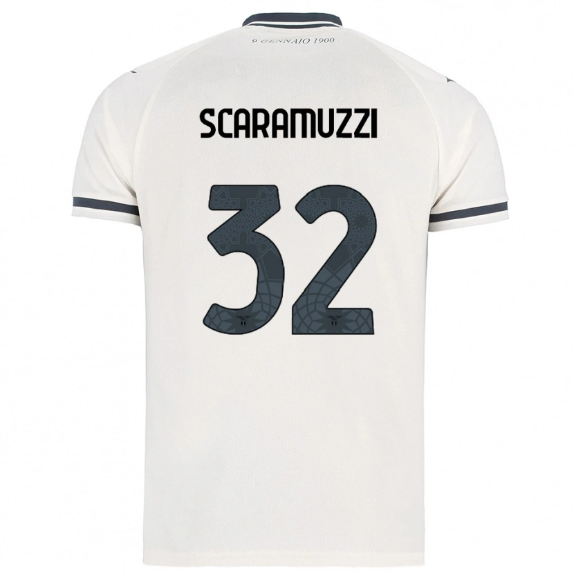 DanxenメンズChiara Scaramuzzi#32ホワイト ネイビーアウェイシャツ2025/26ジャージーユニフォーム