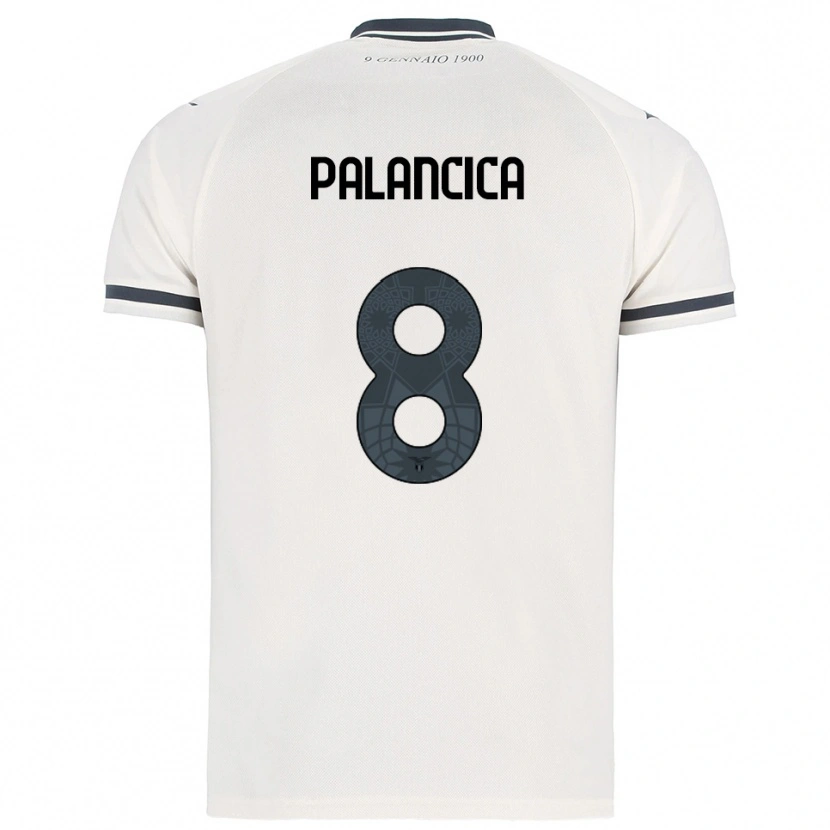 DanxenメンズCristian Palancica#8ホワイト ネイビーアウェイシャツ2025/26ジャージーユニフォーム