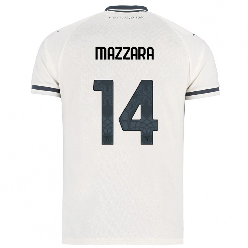 DanxenメンズMatteo Mazzara#14ホワイト ネイビーアウェイシャツ2025/26ジャージーユニフォーム