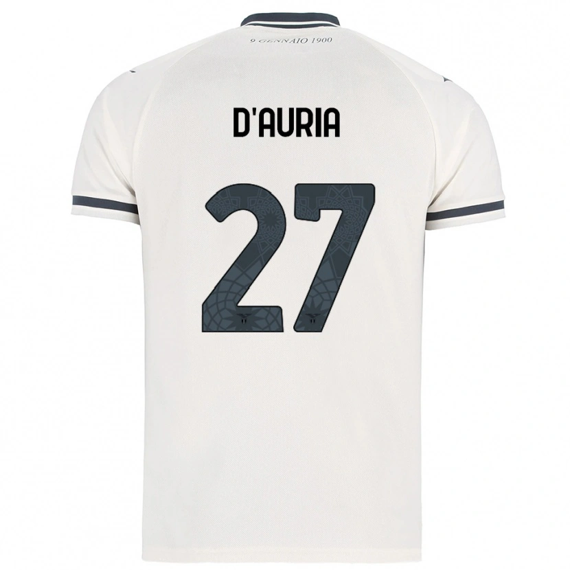 DanxenメンズFederica D'auria#27ホワイト ネイビーアウェイシャツ2025/26ジャージーユニフォーム