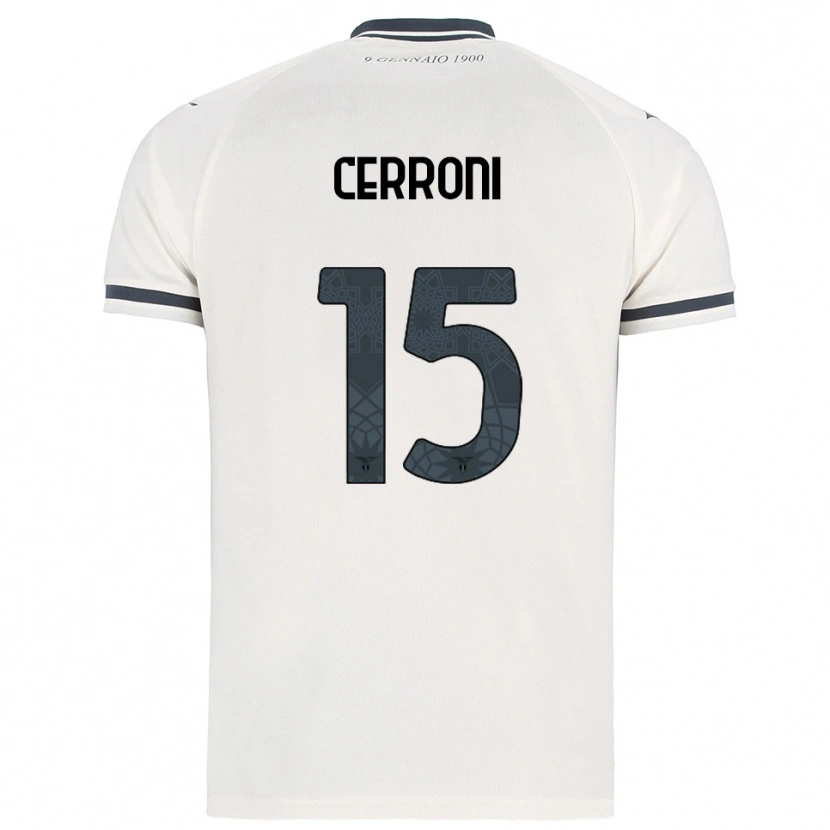 DanxenメンズLeonardo Cerroni#15ホワイト ネイビーアウェイシャツ2025/26ジャージーユニフォーム