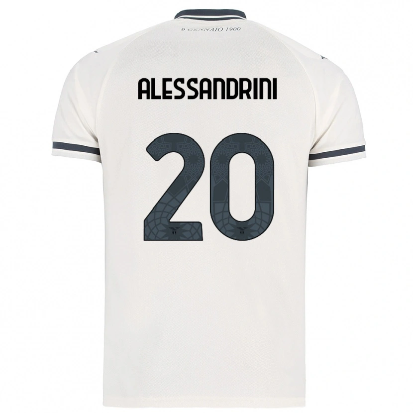DanxenメンズFabrizio Alessandrini#20ホワイト ネイビーアウェイシャツ2025/26ジャージーユニフォーム