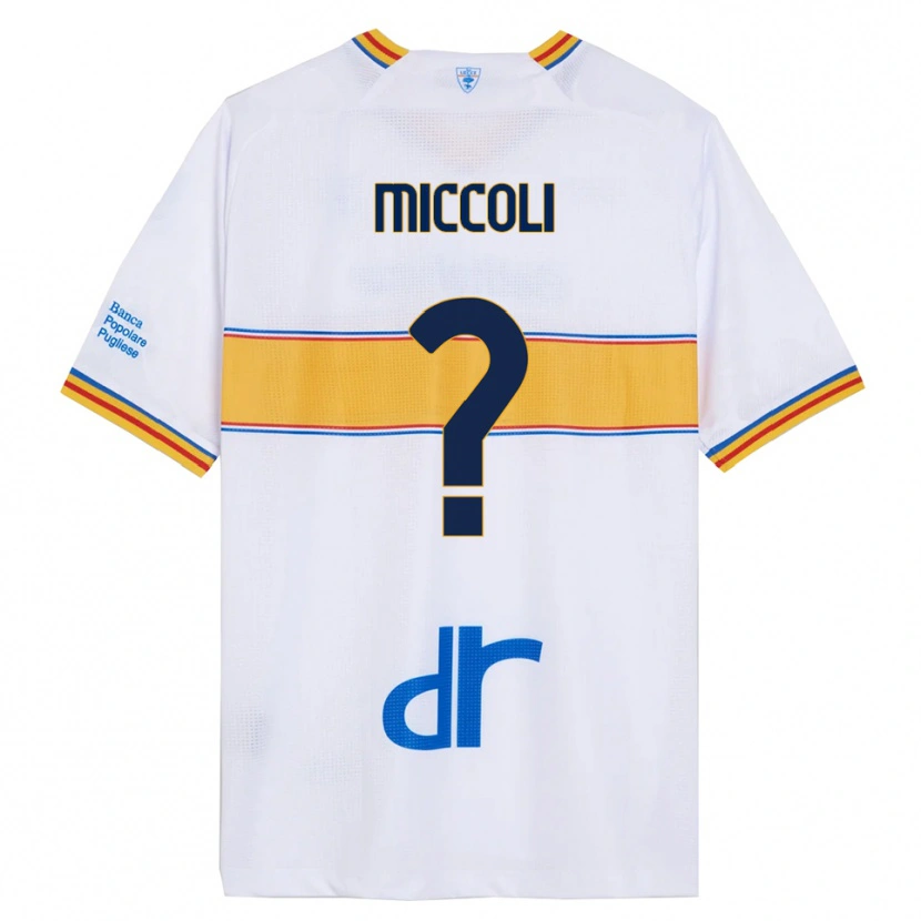 DanxenメンズRiccardo Miccoli#0ホワイト イエローアウェイシャツ2025/26ジャージーユニフォーム