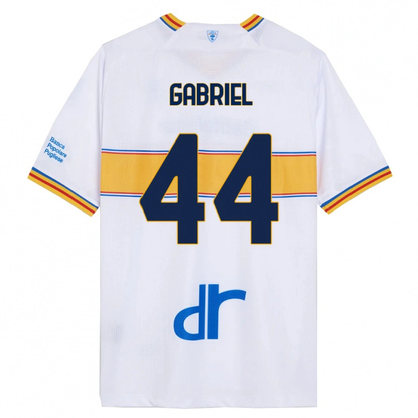 DanxenメンズTiago Gabriel#44ホワイト イエローアウェイシャツ2025/26ジャージーユニフォーム