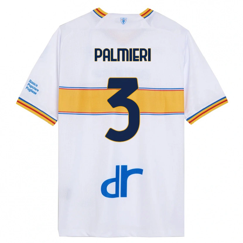 DanxenメンズAndrea Palmieri#3ホワイト イエローアウェイシャツ2025/26ジャージーユニフォーム