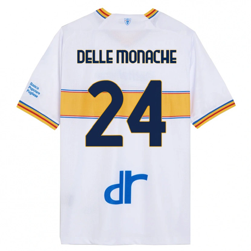DanxenメンズMarco Delle Monache#24ホワイト イエローアウェイシャツ2025/26ジャージーユニフォーム